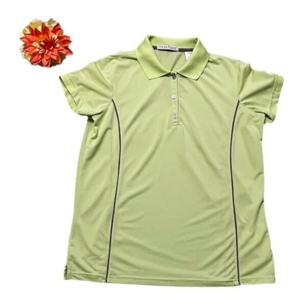 Tehama Green Short Sleeve Polo Golf Shirt Small
